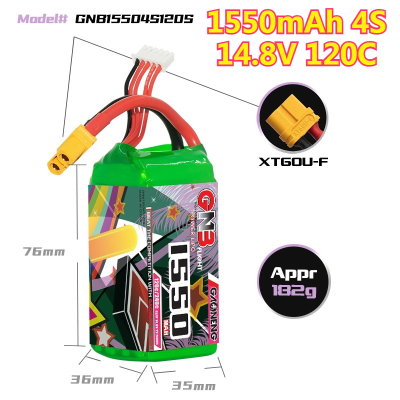 Batterie LiPo 1550mAh 120C 4S  - Drone Battery 6S avis et prix